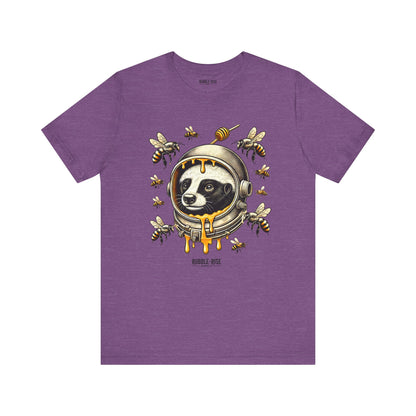 Astronaut Badger Honey Bee t-shirt in heather team purple