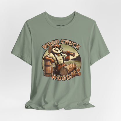 Wood Chuck Wood Nature Lover t-shirt in sage