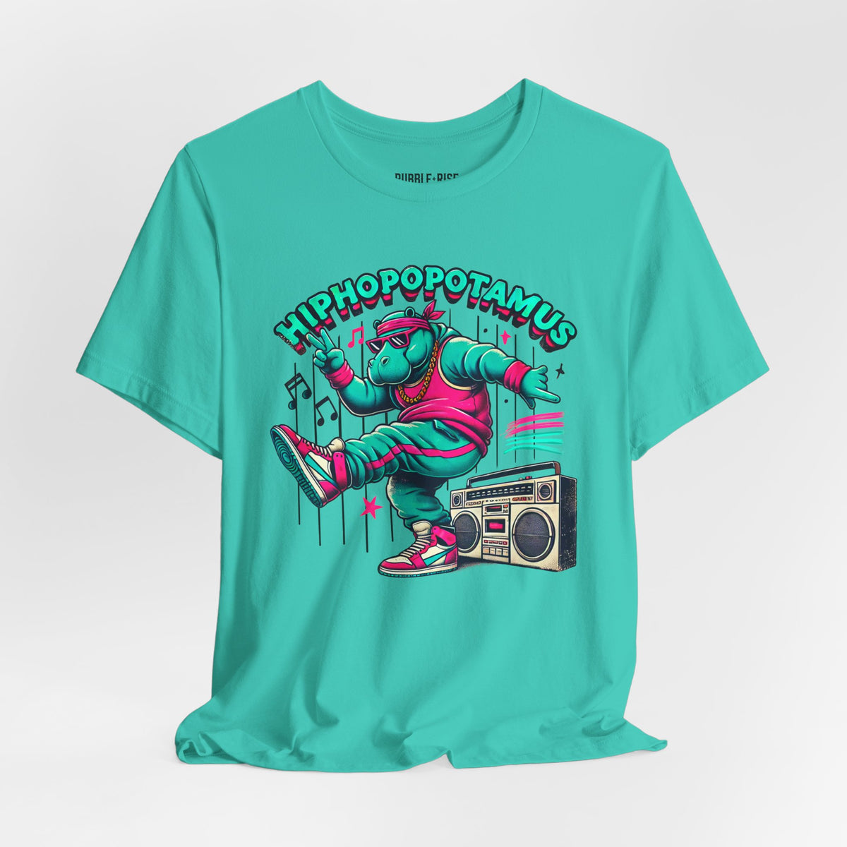 HipHopOpotamus Retro Music Throwback t-shirt in teal