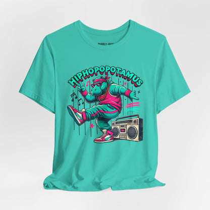 HipHopOpotamus Retro Music Throwback t-shirt in teal