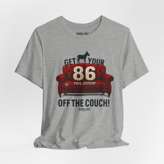 86 This Stitch Couch Potato t-shirt in athletic heather