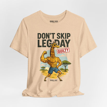 Don't Skip Leg Day giraffe gym graphic tee, photo 8