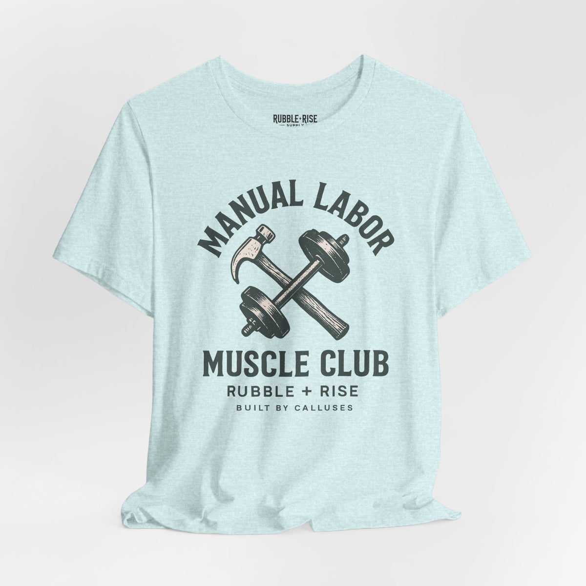 Manual Labor Muscle Club t-shirt in heather prism ice blue