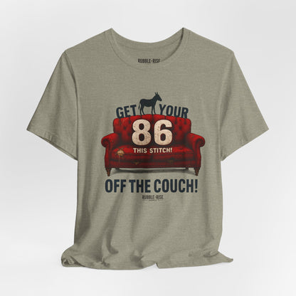 86 This Stitch Couch Potato t-shirt in heather stone