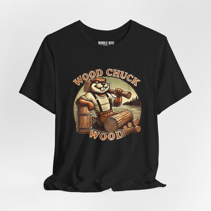 Wood Chuck Wood Nature Lover t-shirt in solid black blend