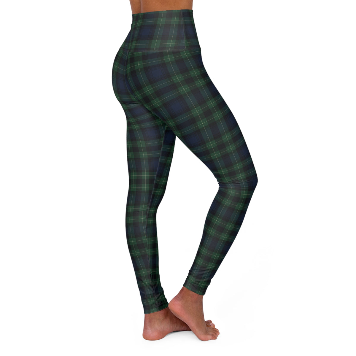 Forest Night Tartan High Waisted Leggings