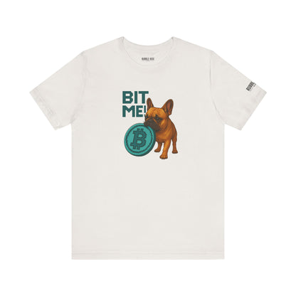 Bit Me Crypto Dog Lover t-shirt in vintage white