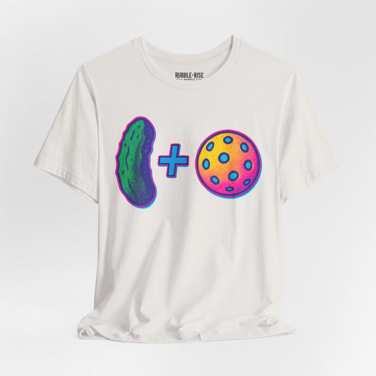 Funny Pickle Ball 80s Neon t-shirt in vintage white