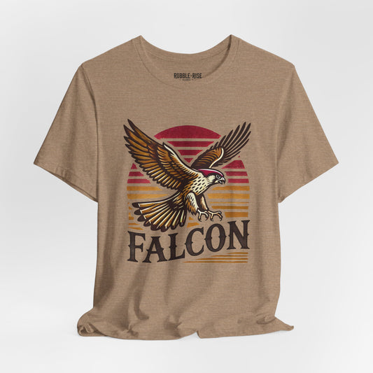 Vintage Falcon Bird Lover t-shirt in heather tan