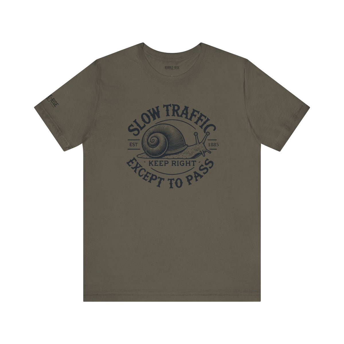 Funny snail traffic humor graphic tee, photo 13