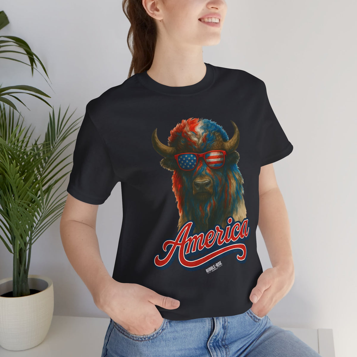 Patriotic Buffalo 4th of July t-shirt