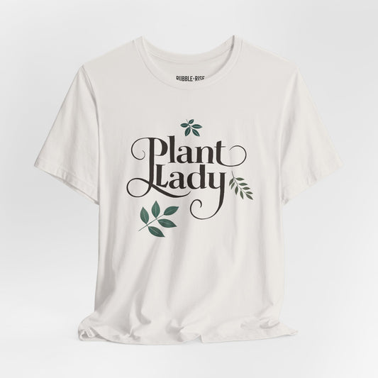 Plant Lady gardening graphic tee, Heather Prism Natural