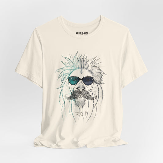 Cool Lion Animal Illustration t-shirt in natural