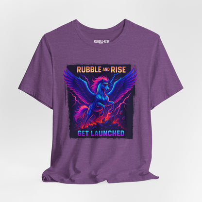 Rubble and Rise Pegasus t-shirt in heather team purple