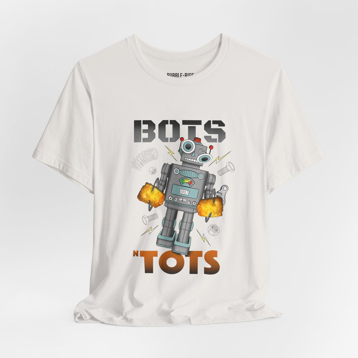 Bots n Tots Cartoon Robot t-shirt in vintage white