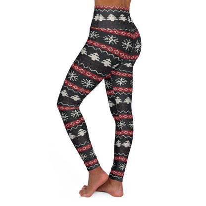 Fair Isle Snowflake High Waisted Leggings