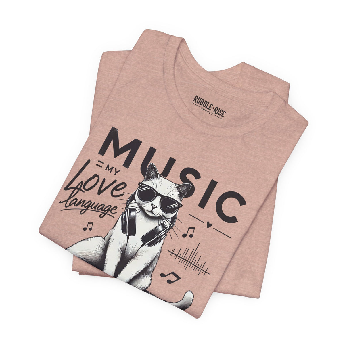 Music Is My Love Language Cat t-shirt