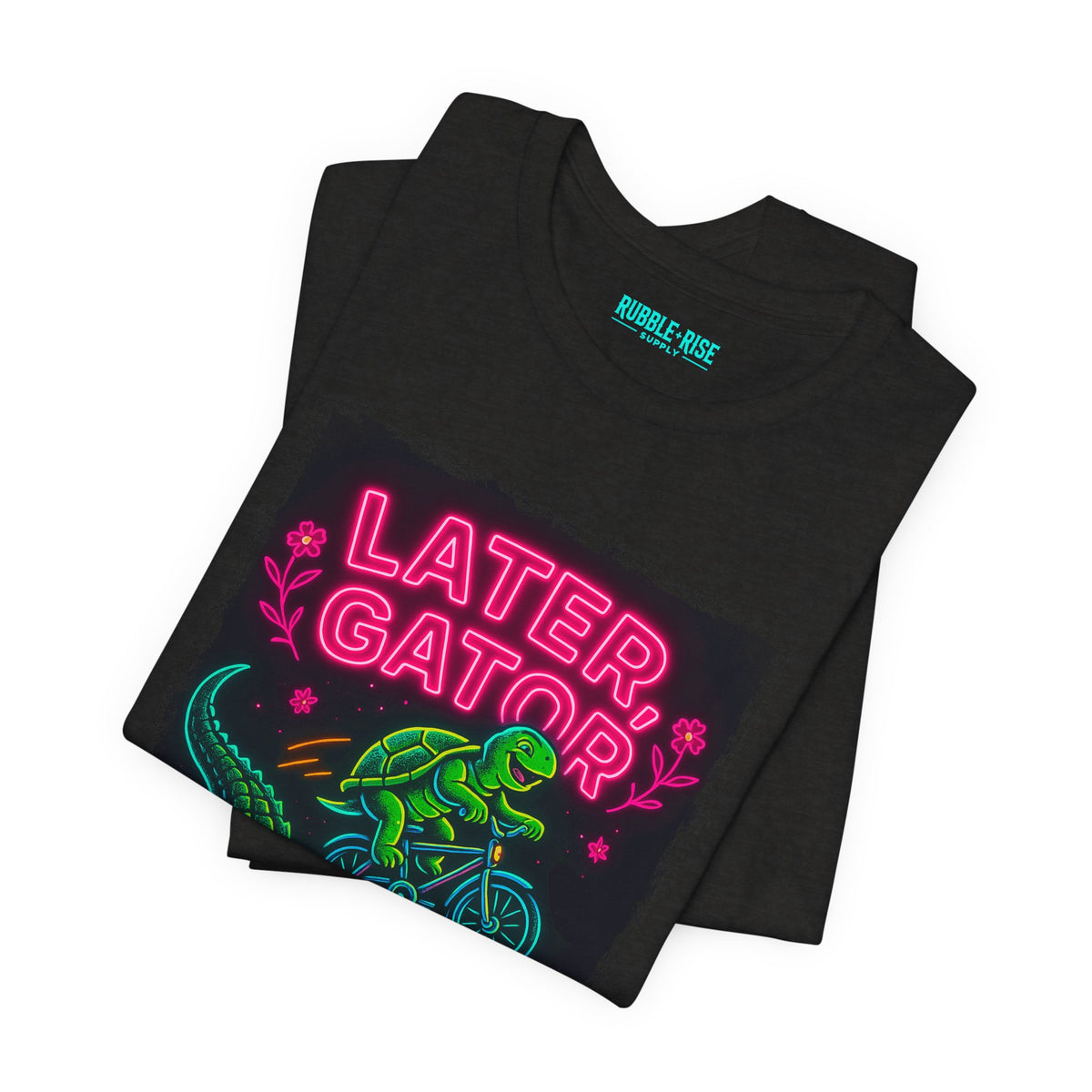 Later Gator neon alligator biking graphic tee, photo 5