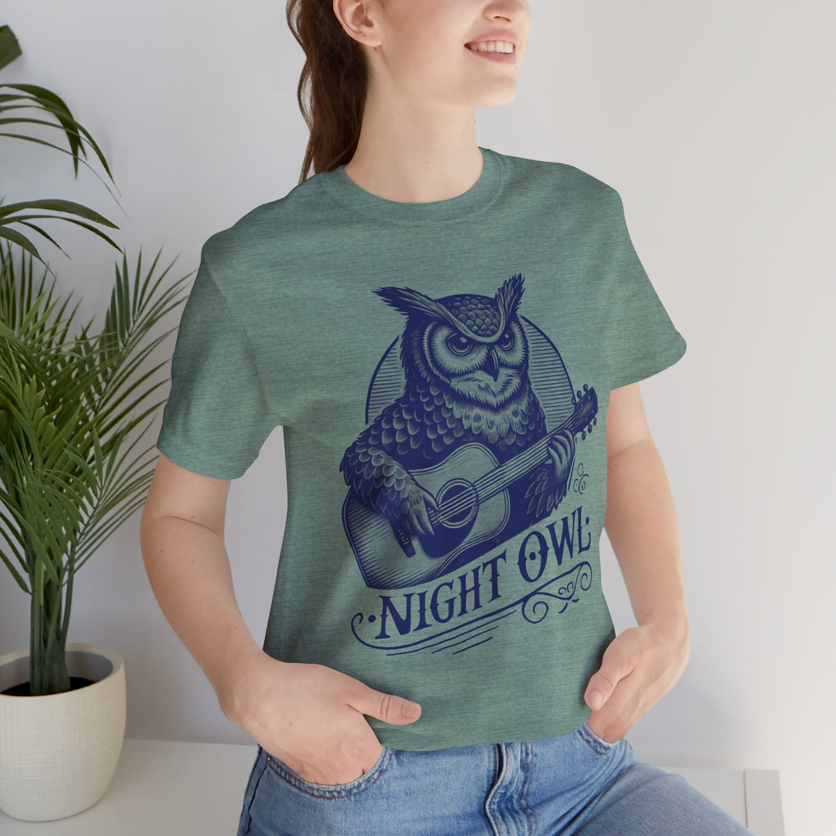 Night Owl Guitarist Music t-shirt