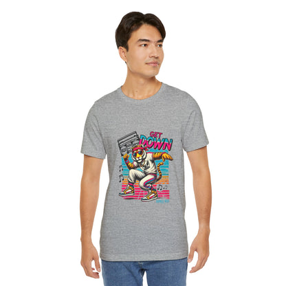 Get Down dancing tiger with boombox, retro neon graphic tee, photo 15