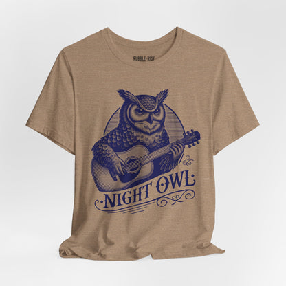 Night Owl Guitarist Music t-shirt
