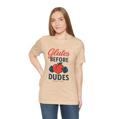 Glutes Before Dudes fitness graphic tee, photo 6