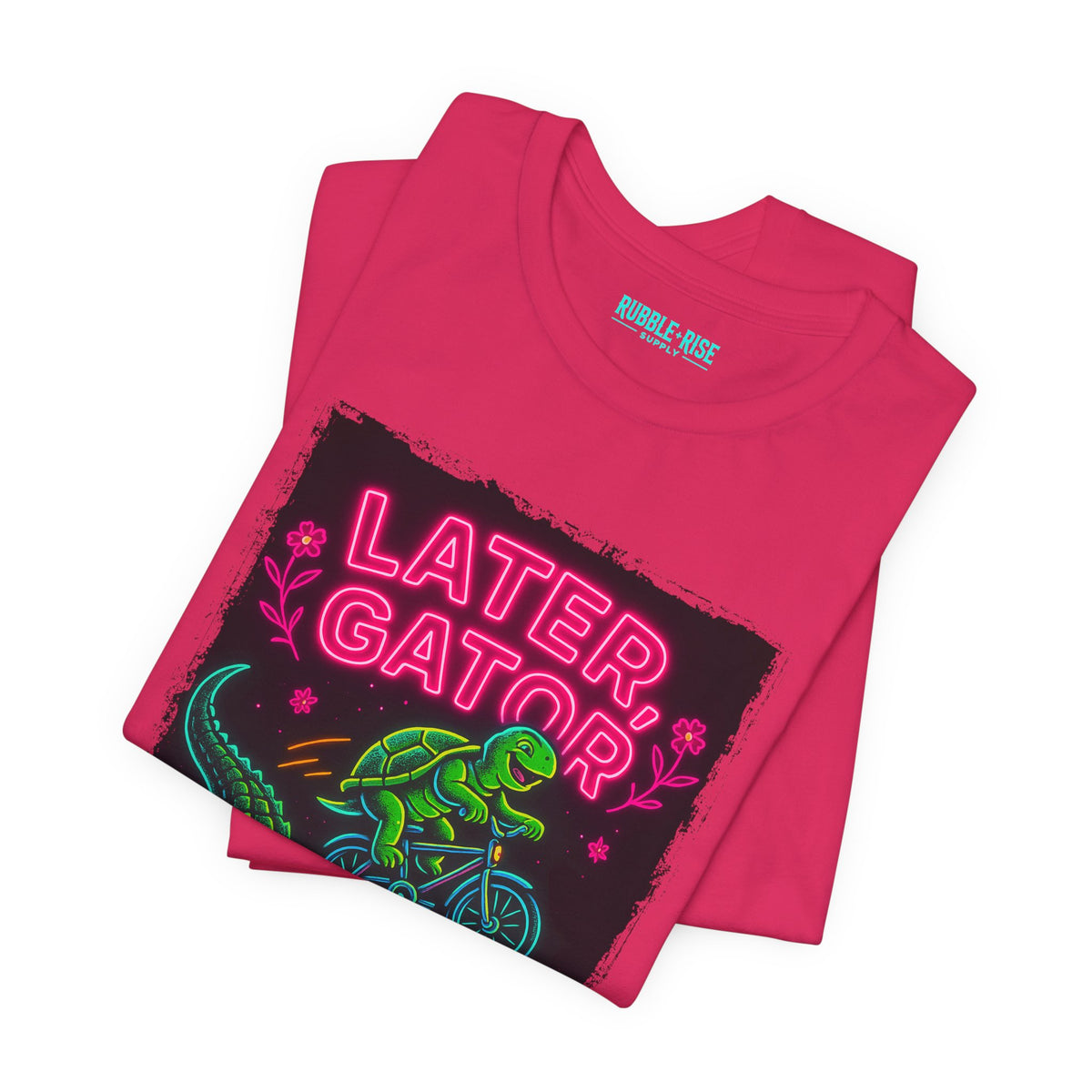 Later Gator neon alligator biking graphic tee, photo 10