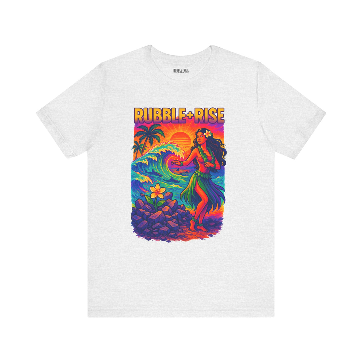 Tropical Paradise Rubble and Rise t-shirt in ash