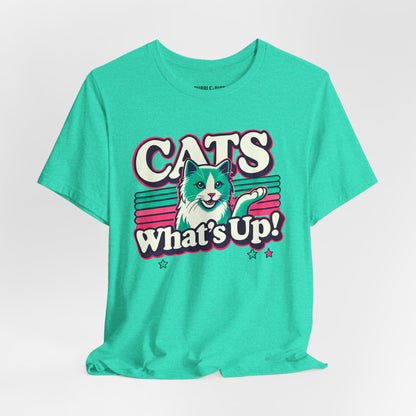 Retro Vintage Cat Lover t-shirt in heather sea green