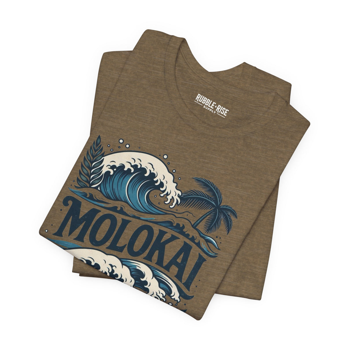 Molokai Island Wave and Palm Tree Tee