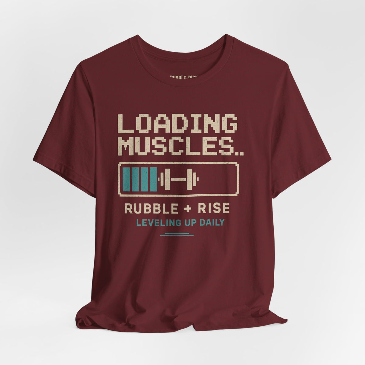 Loading Muscles Motivation t-shirt in heather cardinal