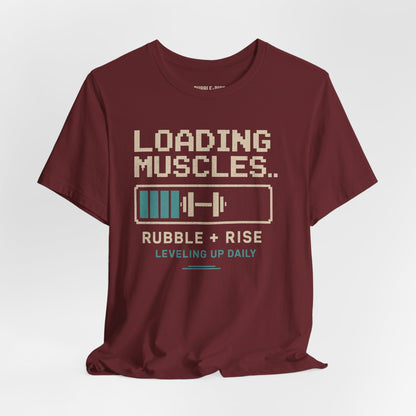 Loading Muscles Motivation t-shirt in heather cardinal