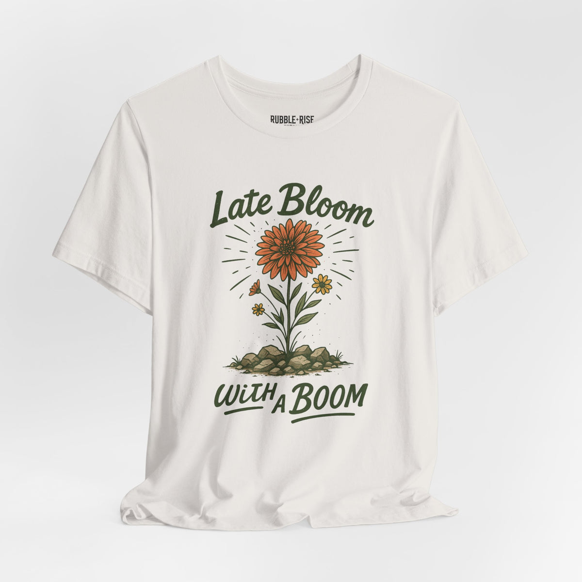 Late Bloom Fresh Floral t-shirt in vintage white