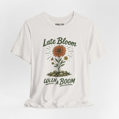 Late Bloom Fresh Floral t-shirt in vintage white