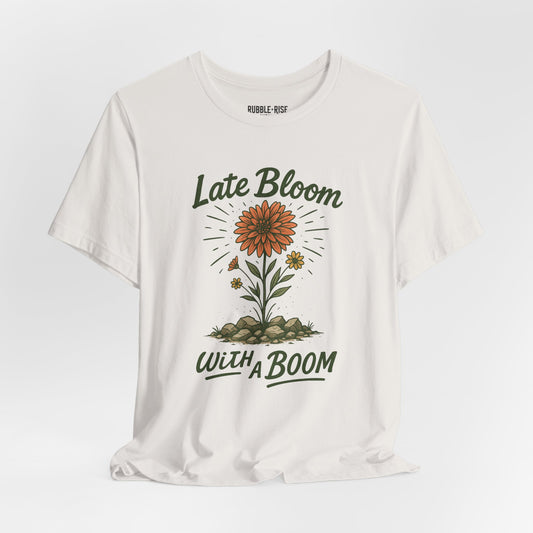Late Bloom Fresh Floral t-shirt in vintage white