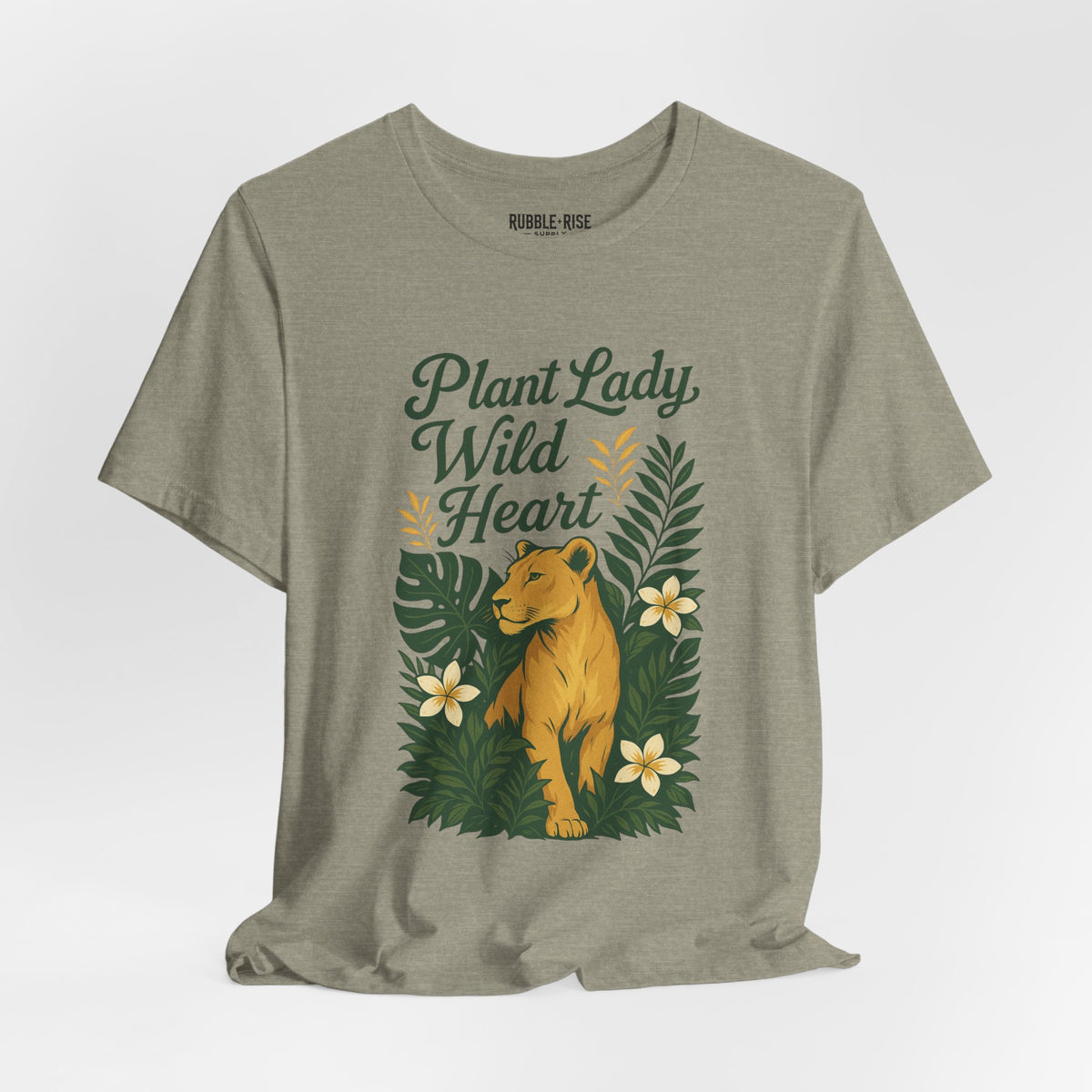 Plant Lady Wild Heart Nature t-shirt in heather stone