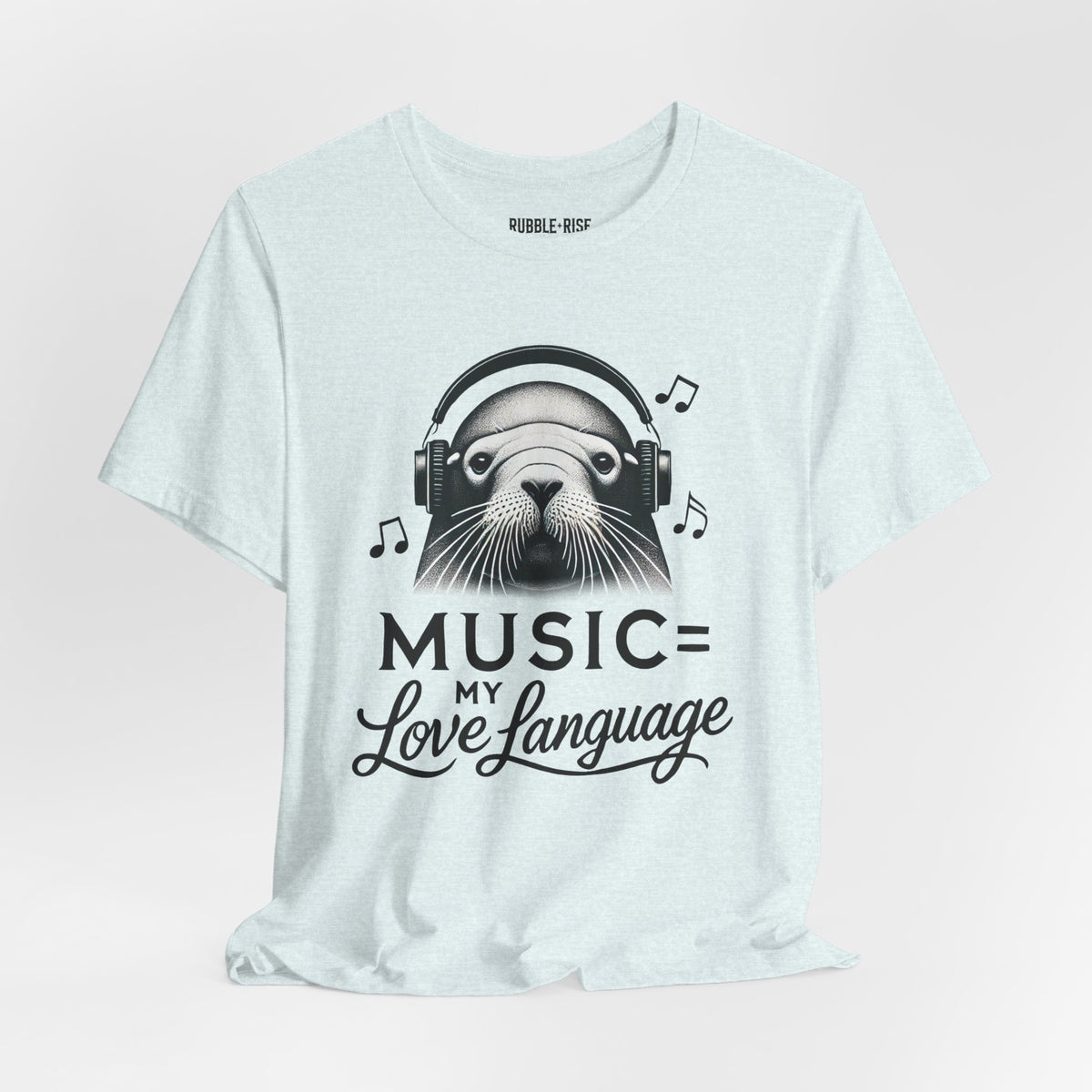 Music My Love Language Quote t-shirt in heather ice blue