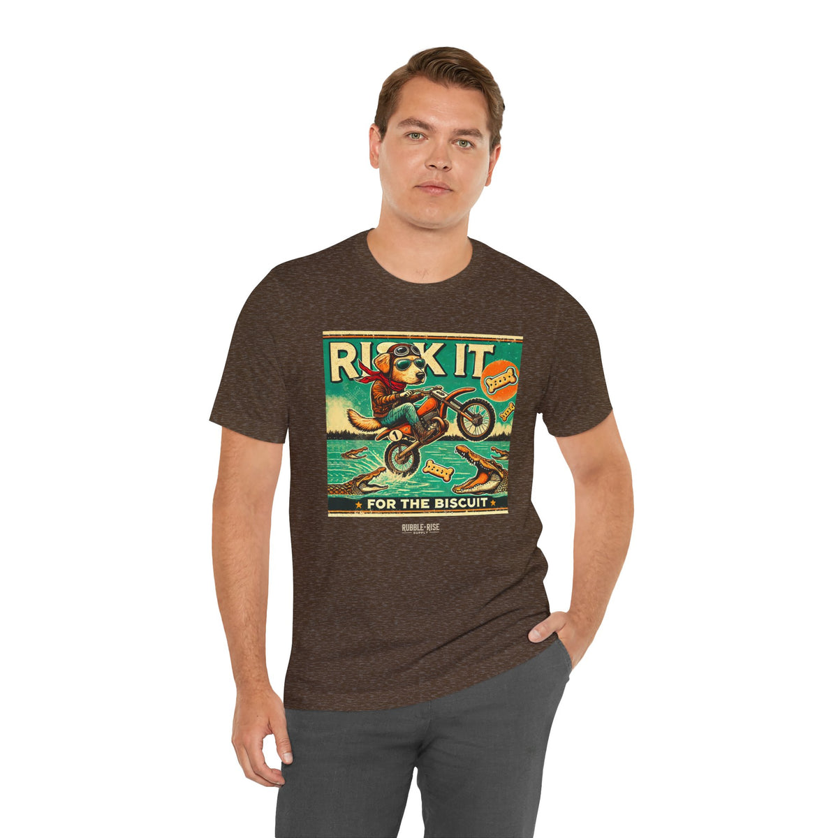 Risk It for the Biscuit Dog Adventure t-shirt