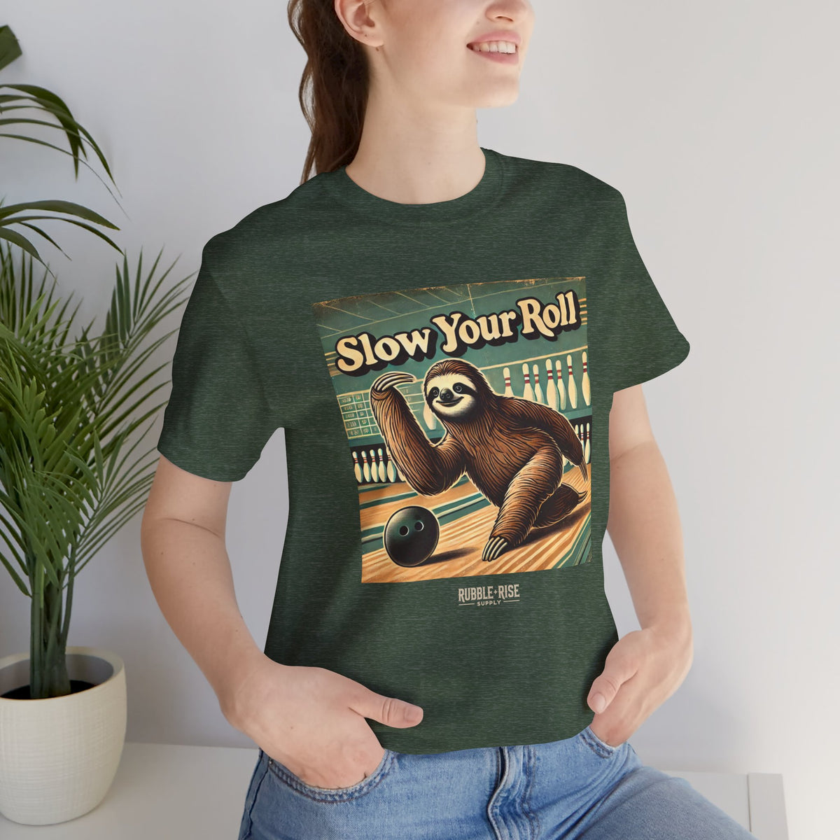 Slow Your Roll Sloth Bowling t-shirt