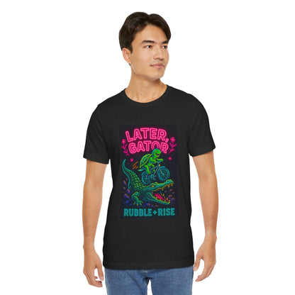 Later Gator neon alligator biking graphic tee, photo 4