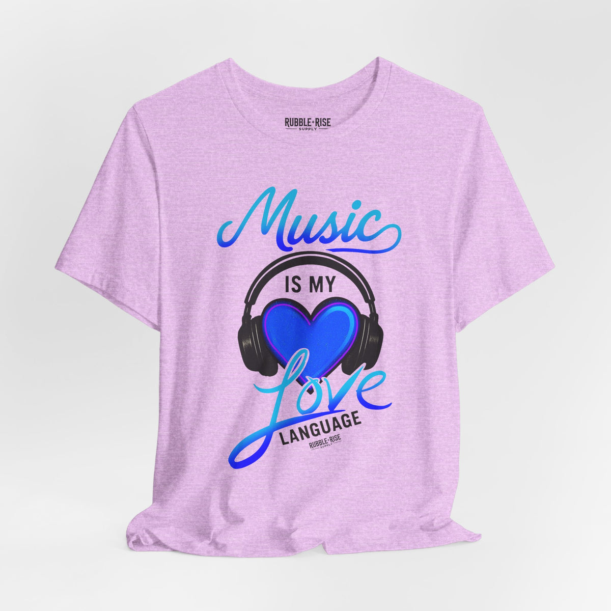 Music Is My Love Language Headphone t-shirt in heather prism lilac