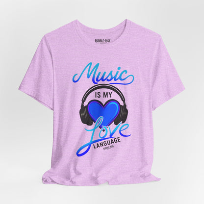 Music Is My Love Language Headphone t-shirt in heather prism lilac