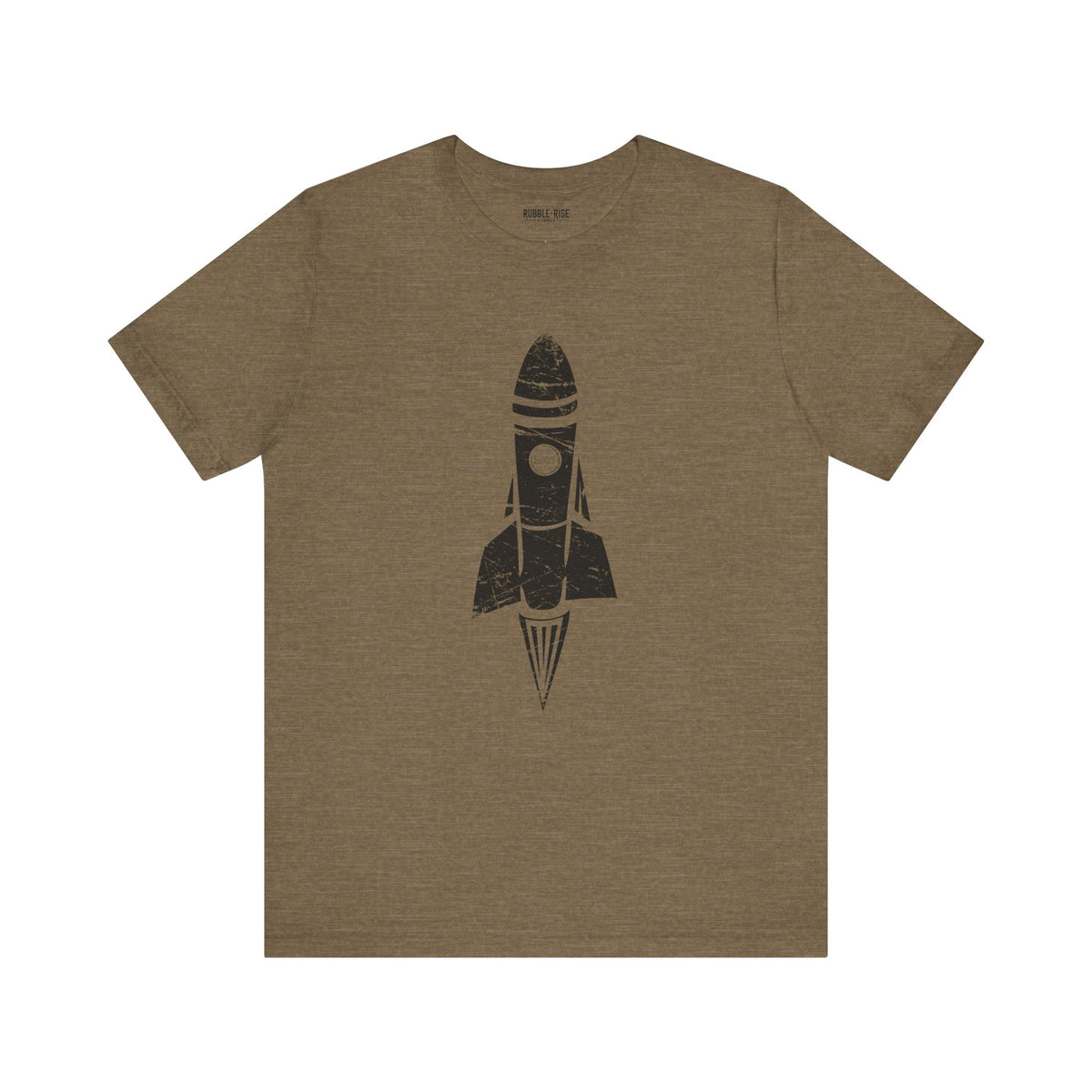 Vintage Rocket Space Explorer t-shirt in heather olive