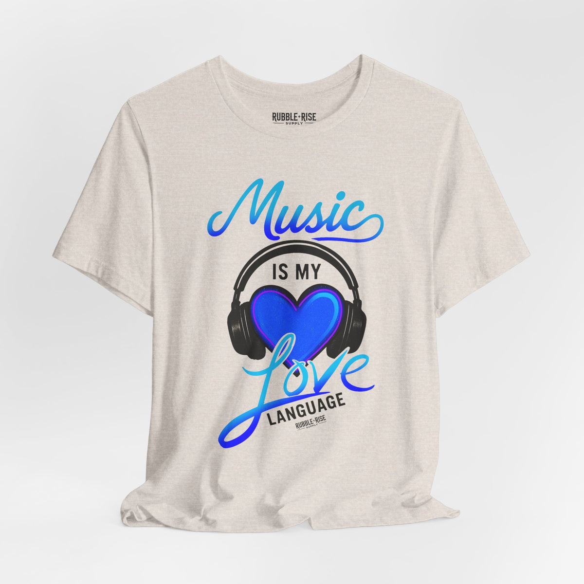 Music Is My Love Language Headphone t-shirt in heather dust
