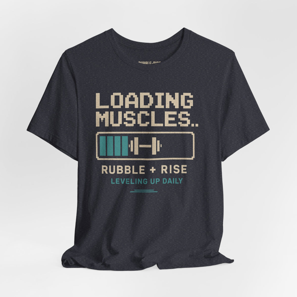 Loading Muscles Motivation t-shirt in heather navy