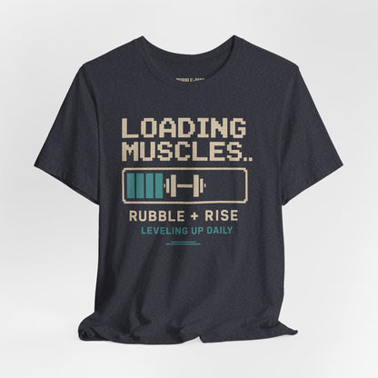 Loading Muscles Motivation t-shirt in heather navy