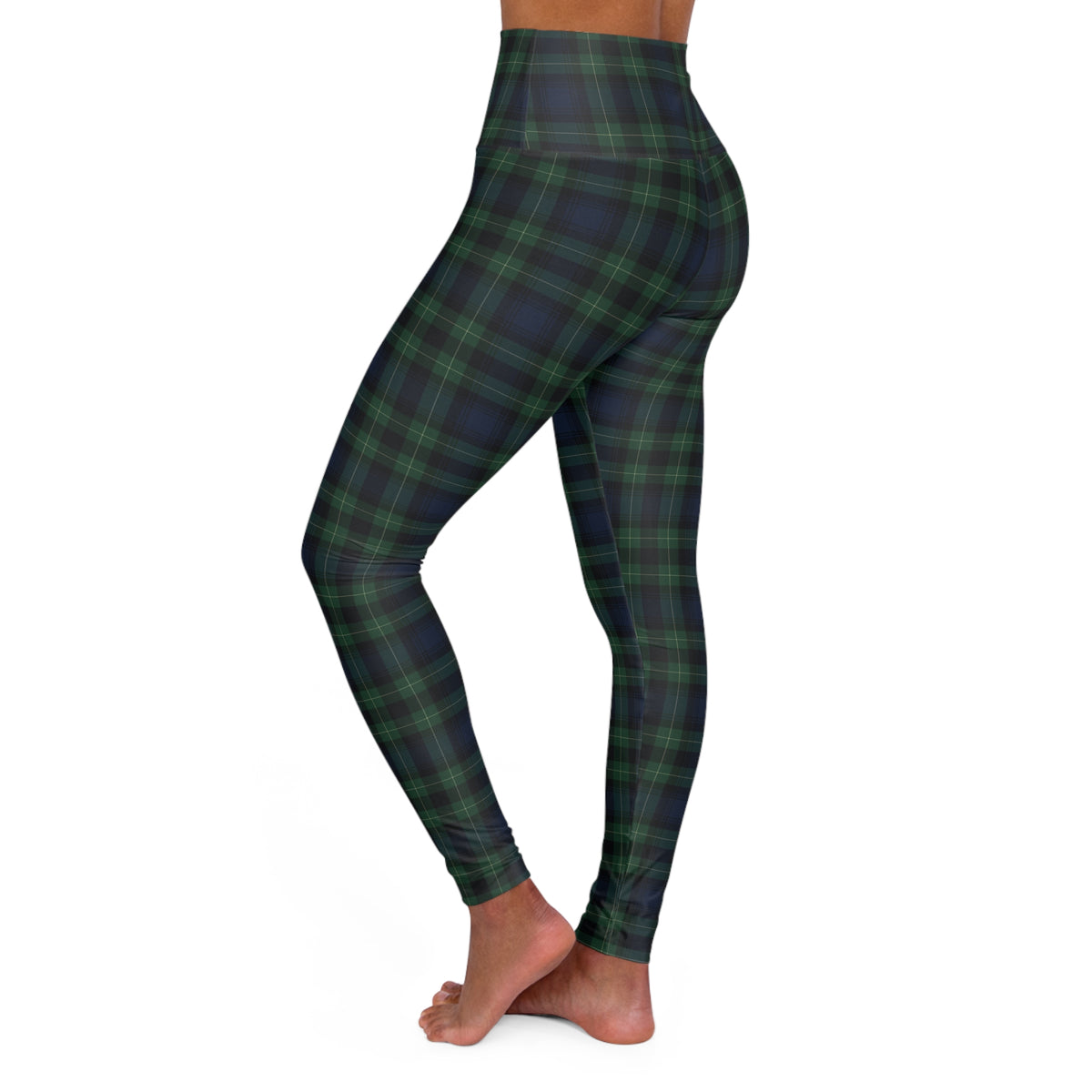 Forest Night Tartan High Waisted Leggings