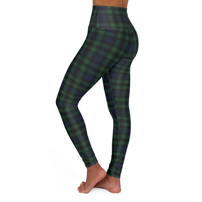 Forest Night Tartan High Waisted Leggings