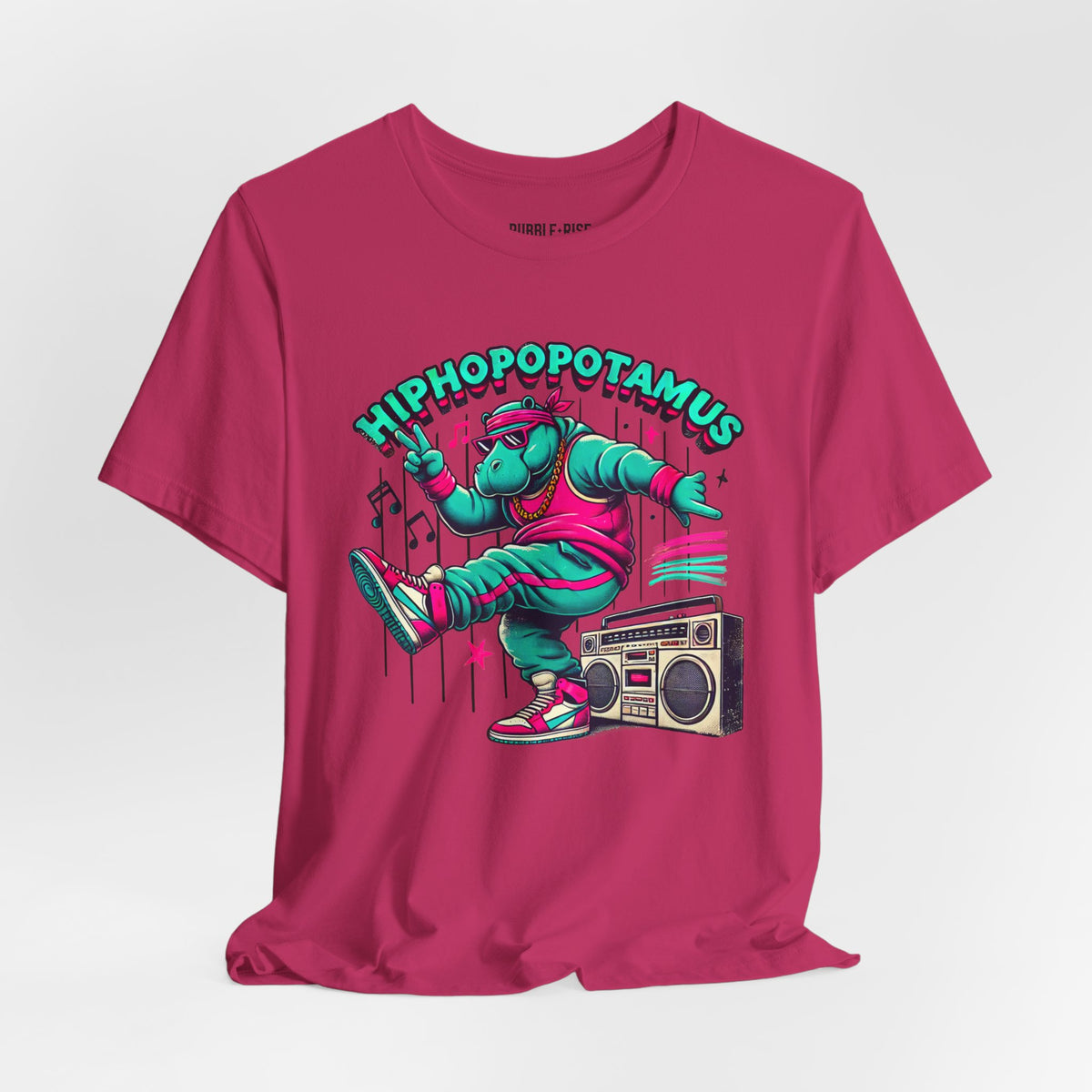 HipHopOpotamus Retro Music Throwback t-shirt in berry