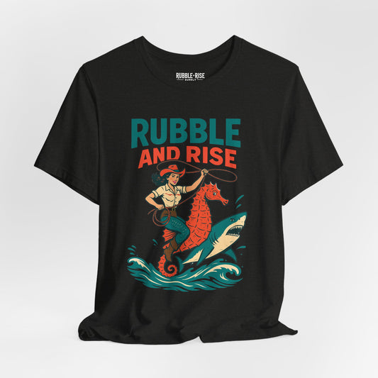 Surfing Adventure Rodeo t-shirt in black heather